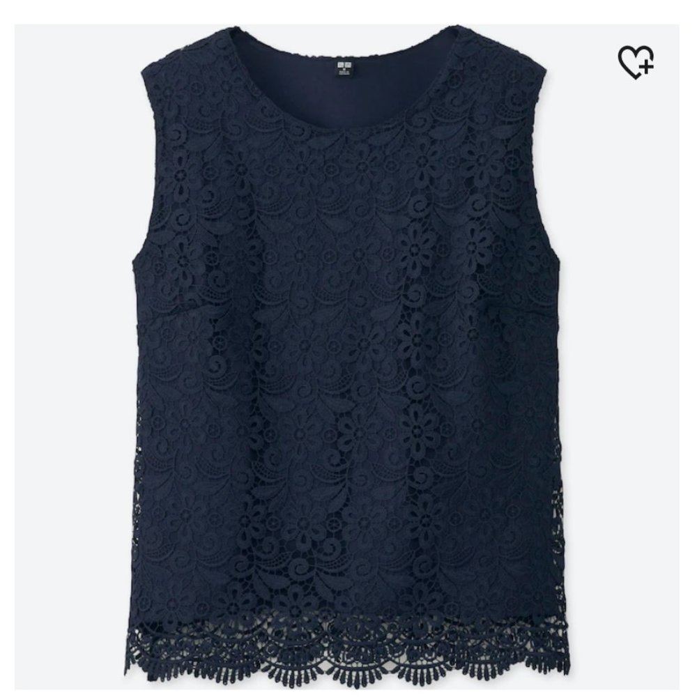 Uniqlo Lace Sleeveless Top in Medium